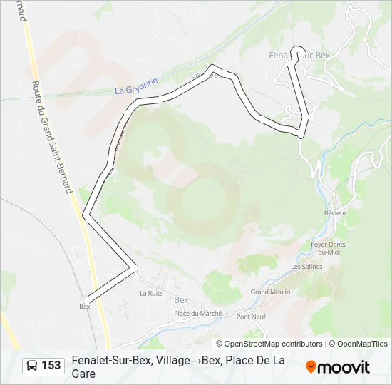 153 Bus Line Map