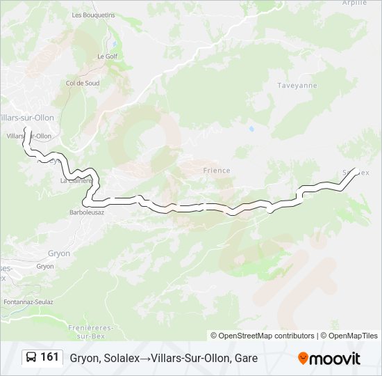 161 Bus Line Map