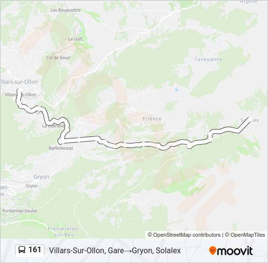 161 Bus Line Map
