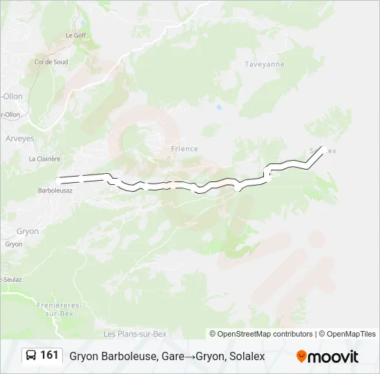 161 Bus Line Map
