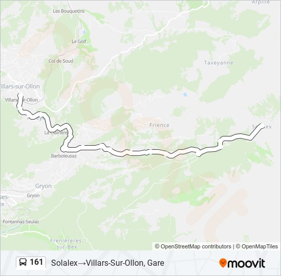 161 Route: Schedules, Stops & Maps - Solalex‎→Villars-Sur-Ollon, Gare ...