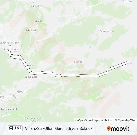 161 Bus Line Map