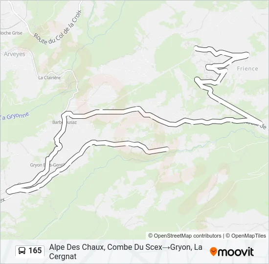 165 Bus Line Map