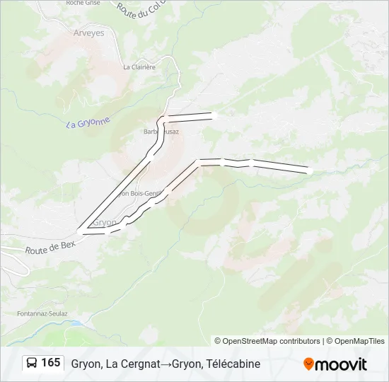 165 Bus Line Map