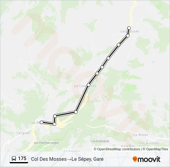 175 Bus Line Map