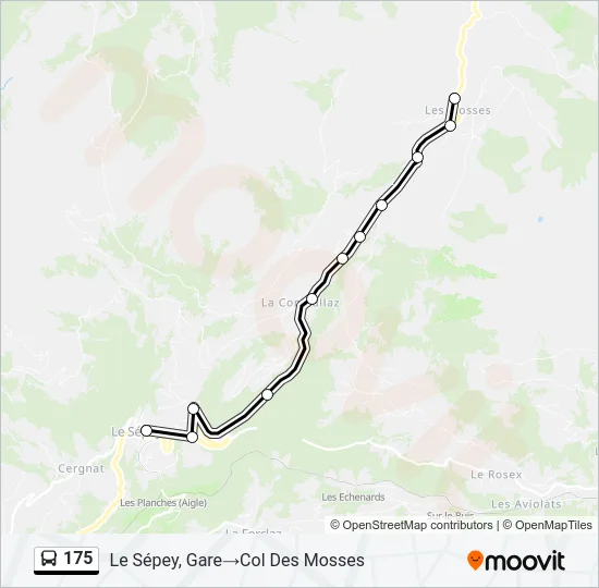 175 Bus Line Map