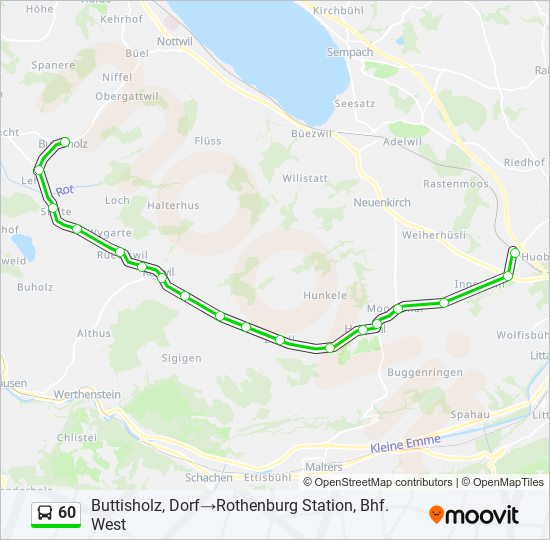 60 bus Line Map