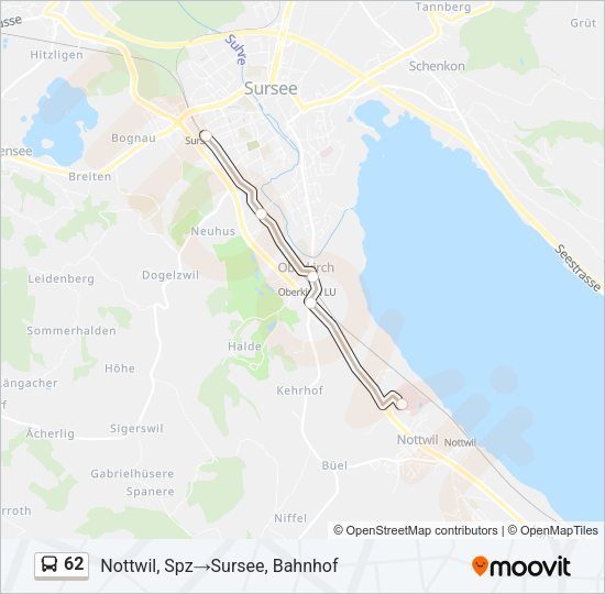 62 Bus Line Map