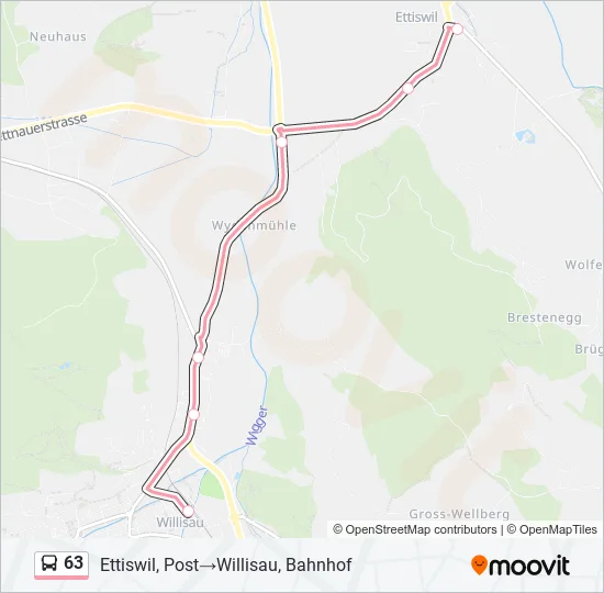 63 Bus Line Map