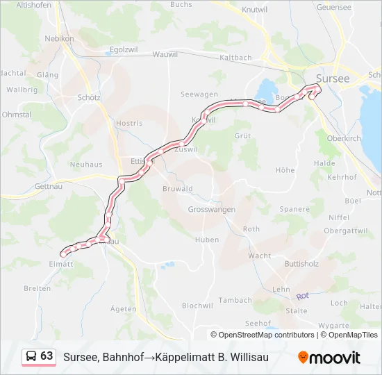 63 Bus Line Map