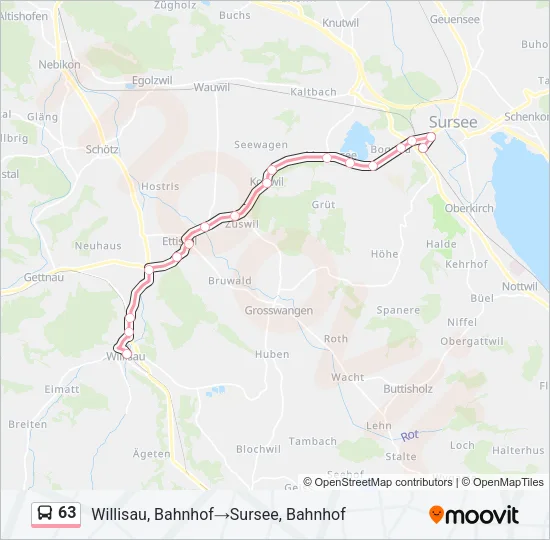 63 Bus Line Map