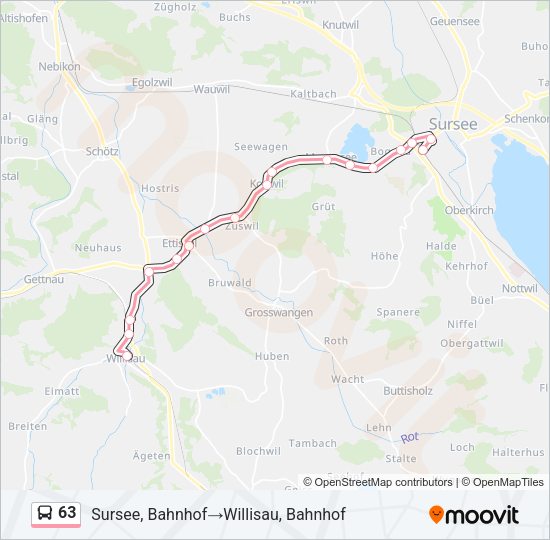 63 Bus Line Map