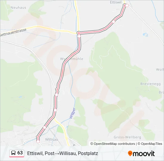 63 Bus Line Map