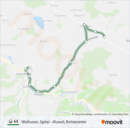 64 Bus Line Map