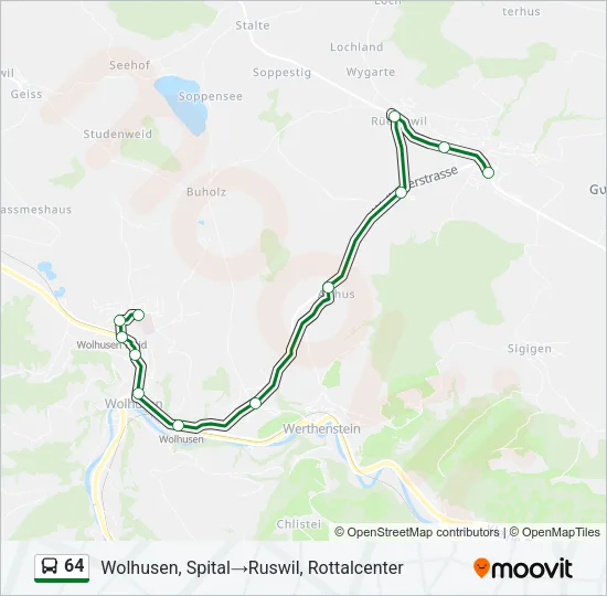 64 Bus Line Map