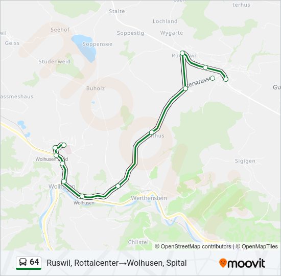 64 Bus Line Map
