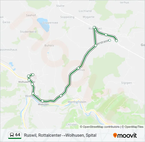 64 Bus Line Map