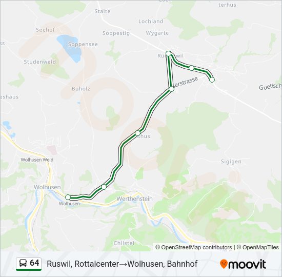 64 Bus Line Map