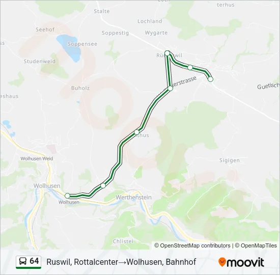 64 Bus Line Map