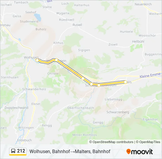 212 Bus Line Map