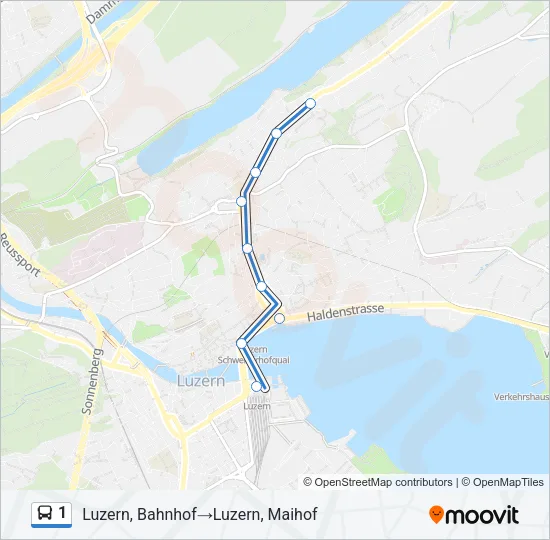 1 Bus Line Map