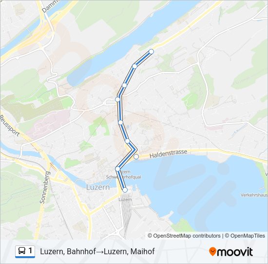1 Bus Line Map