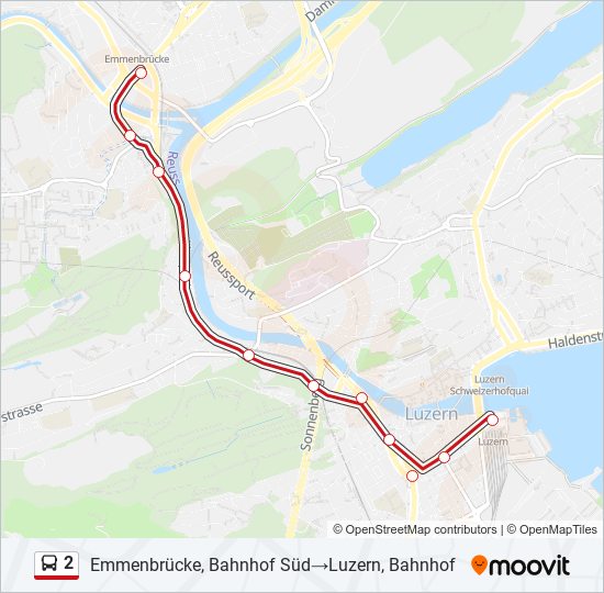 2 Bus Line Map