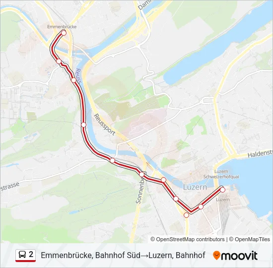2 Bus Line Map