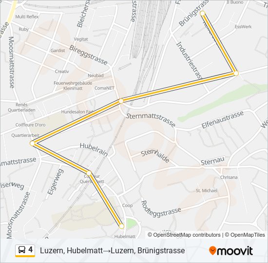 4 Bus Line Map