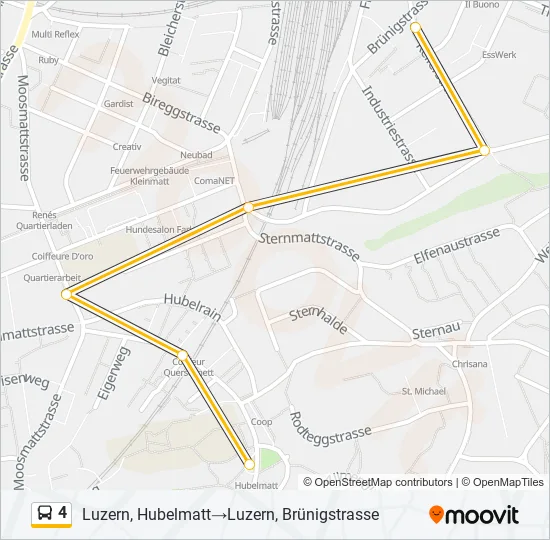 4 Bus Line Map