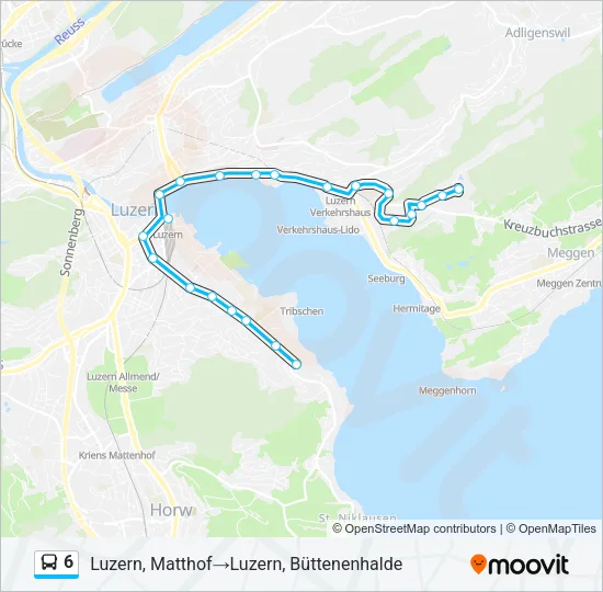 6 Bus Line Map