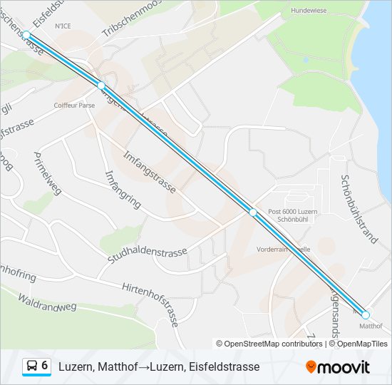 6 bus Line Map