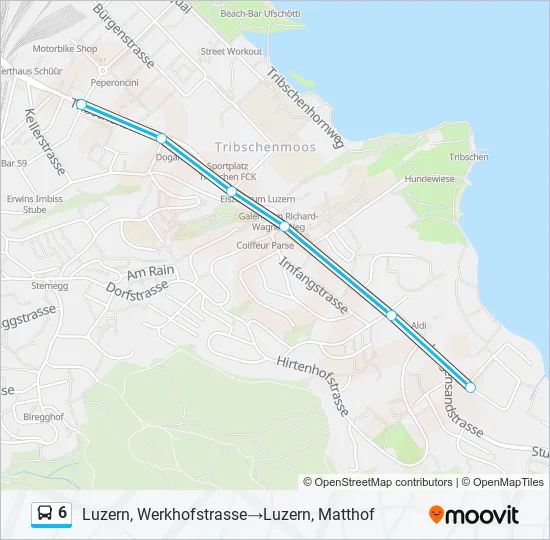 6 Bus Line Map