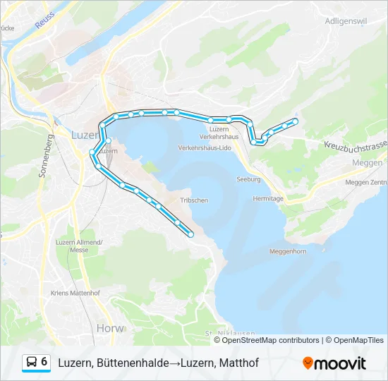 6 Bus Line Map