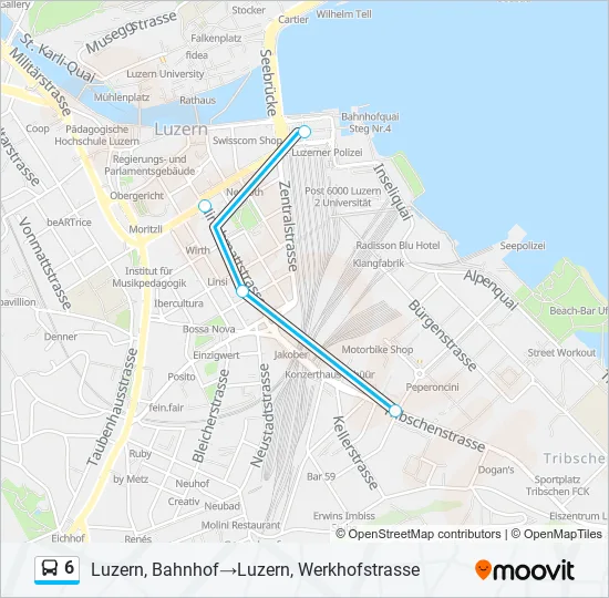 6 Bus Line Map