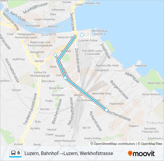 6 Bus Line Map