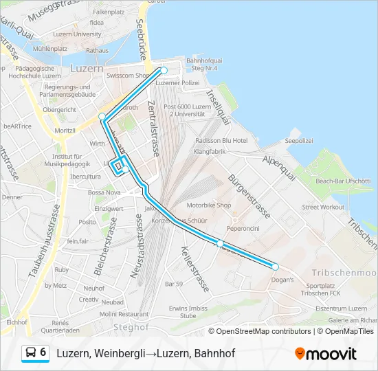 6 Bus Line Map