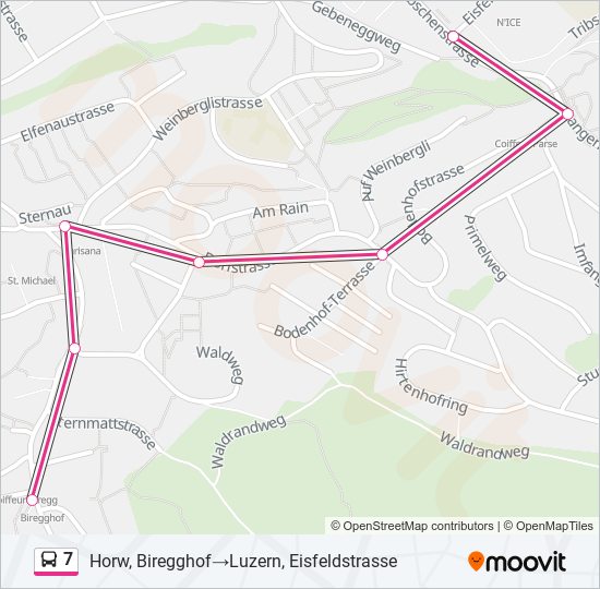7 Bus Line Map