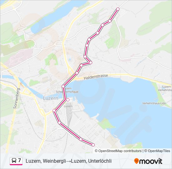 7 Bus Line Map