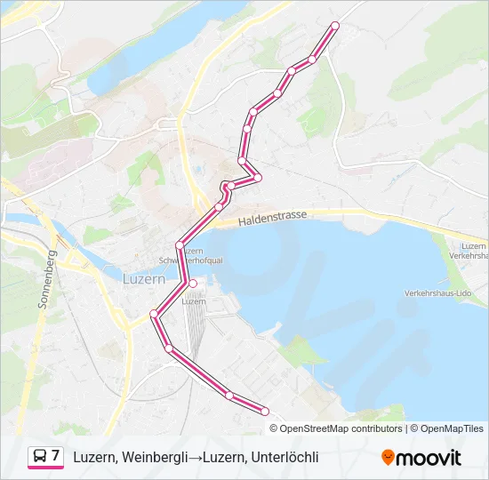 7 Bus Line Map