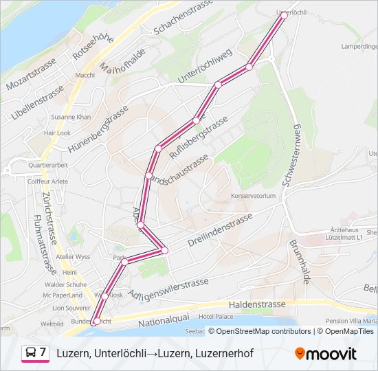 7 Bus Line Map