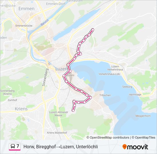 7 Bus Line Map