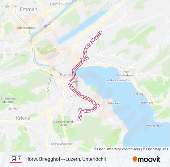 7 Bus Line Map