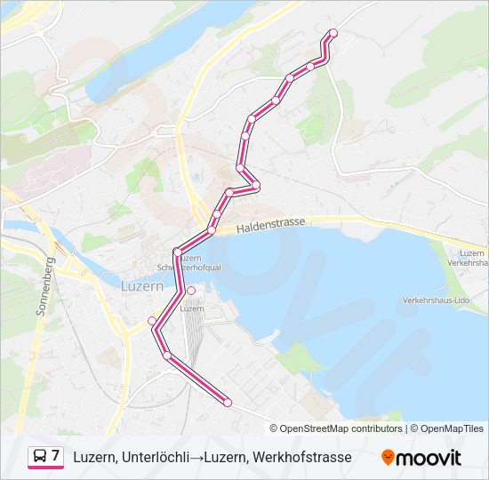 7 Bus Line Map