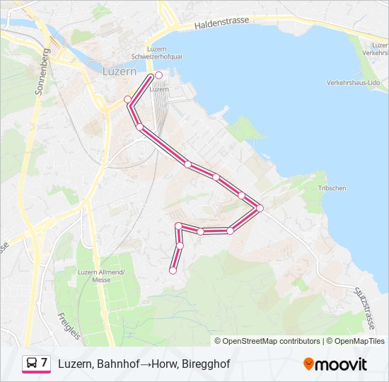 7 bus Line Map