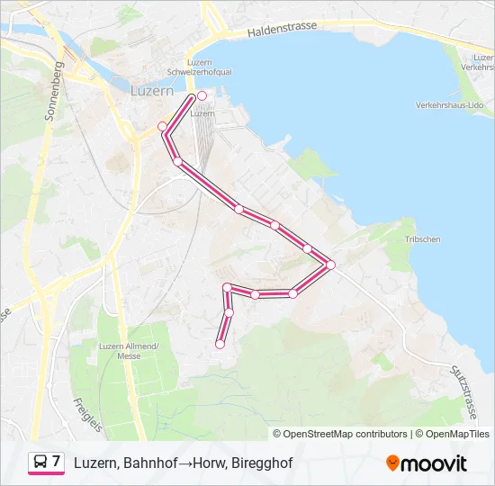 7 Bus Line Map