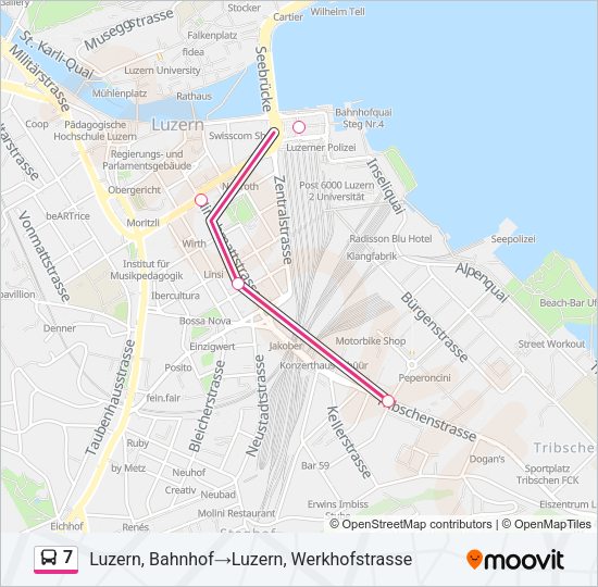 7 Bus Line Map
