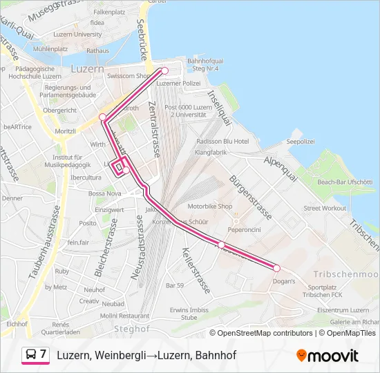 7 Bus Line Map