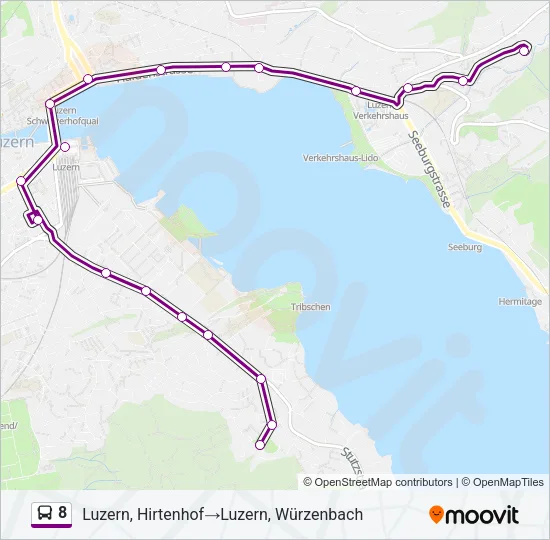 8 Bus Line Map