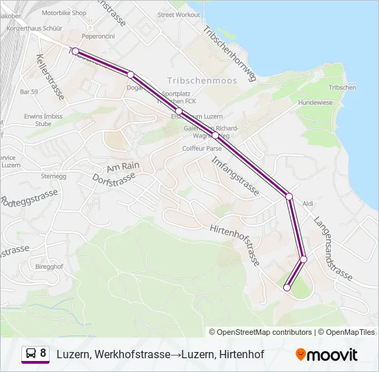 8 Bus Line Map